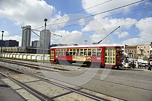 A train passing by in new orleans