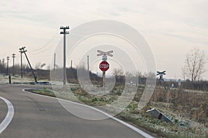 Train passing sign