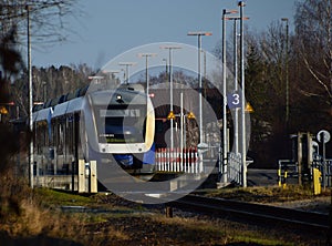 Train in the Rail Way Station in the Town Walsrode, Lower Saxony