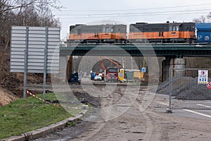 Train and railroad bridge reconstruction, Rudna and Ostravska street in Havirov and Senov in Czech Republic