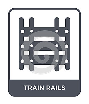 train rails icon in trendy design style. train rails icon isolated on white background. train rails vector icon simple and modern