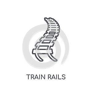 Train Rails linear icon. Modern outline Train Rails logo concept