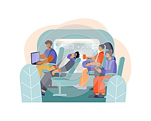 Train Ride Seats Composition