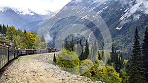 Train ride on the White Pass & Yukon Route Railroad, Alaska