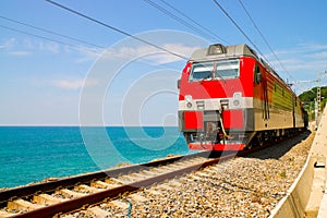 Train rides over Black Sea