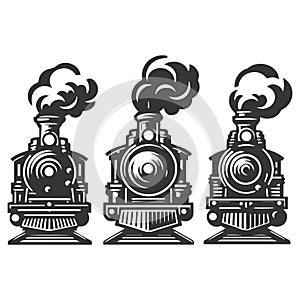 Train set vector design illustration