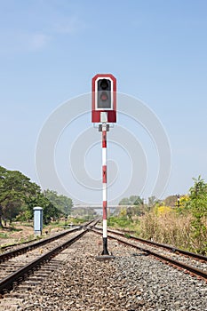 Train signals for railway and and traffic light