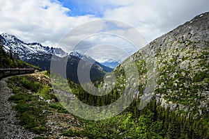 Train from Skagway Alaska to White Pass