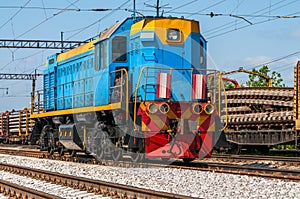 Train with special track equipment