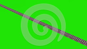 Train Speed Maglev Above 3D Rendering Green Screen