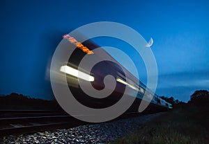 Train speeding passed