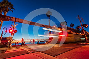 Train Speeding through San Clemente, California