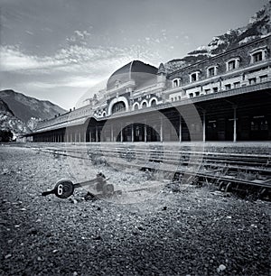Abandoned train station Belle Epoque style photo