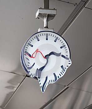 train station clock of Deutsche Bahn without Logo