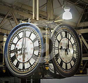 Train Station Clocks, London, UK