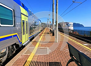 Train station of Genoa Nervi. photo