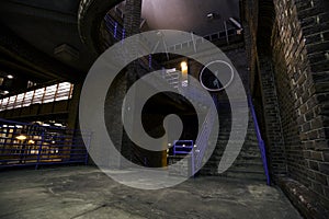 Train Station Interior Lobby with Clock