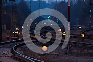 Train station at night