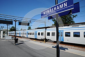 Train in the station of Nynashamn