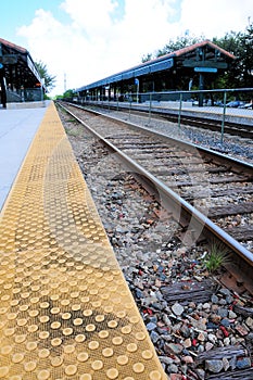 Train station in perspective view, Florida (vertical)