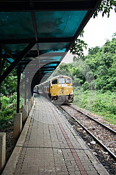 Train at station platform