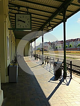Train station Prague 6 photo