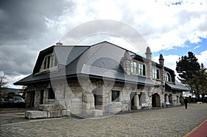 Train station of Puebla de Sanabria in Zamora province, Castilla y Leon, Spain