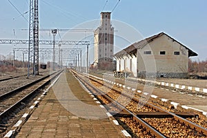 Train station railway