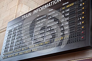 Train Station Schedule Board