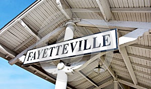 Train Station Sign, Fayetteville, North Carolina