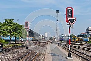 Train station signal traffic light