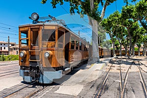 Train on Station in Soller Mallorca