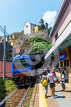 Train station in Vernazza, Cinqueterre, Italy