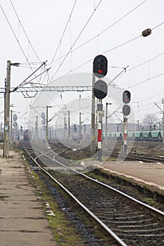 Train entering in Rosiorii de Vede train station