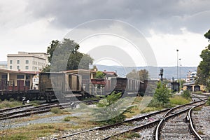 Train station in Volos, Greece