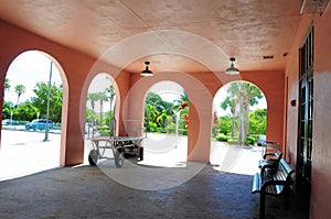 Train station waiting room, South Florida