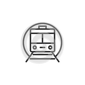 Train subway outline icon