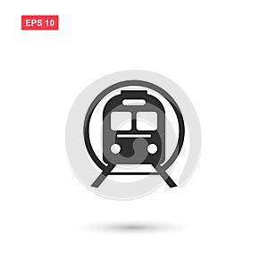 Train subway vector icon design isolated 2