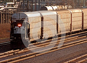Train switching tracks