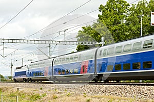 train of TGV, Burgundy, France