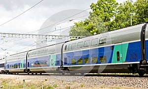 train of TGV, Burgundy, France