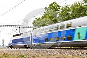 train of TGV, Burgundy, France