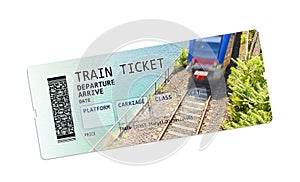 Train ticket concept image