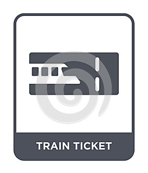 train ticket icon in trendy design style. train ticket icon isolated on white background. train ticket vector icon simple and