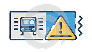 Train Ticket Warning Information Vector, vector design Generative AI