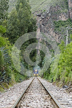 Train to Machu Picchu from Aguas Calientes photo