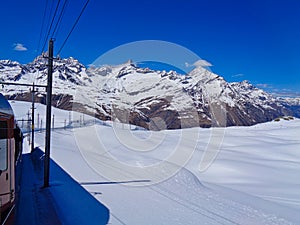 the train to matterhorn in switzerland