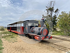 Train to Praia do Barril beach in the Ria Formosa natural park in Luz de Tavira photo