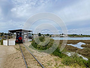 Train to Praia do Barril beach in the Ria Formosa natural park in Luz de Tavira photo