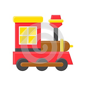 Train toy, Christmas day related flat icon